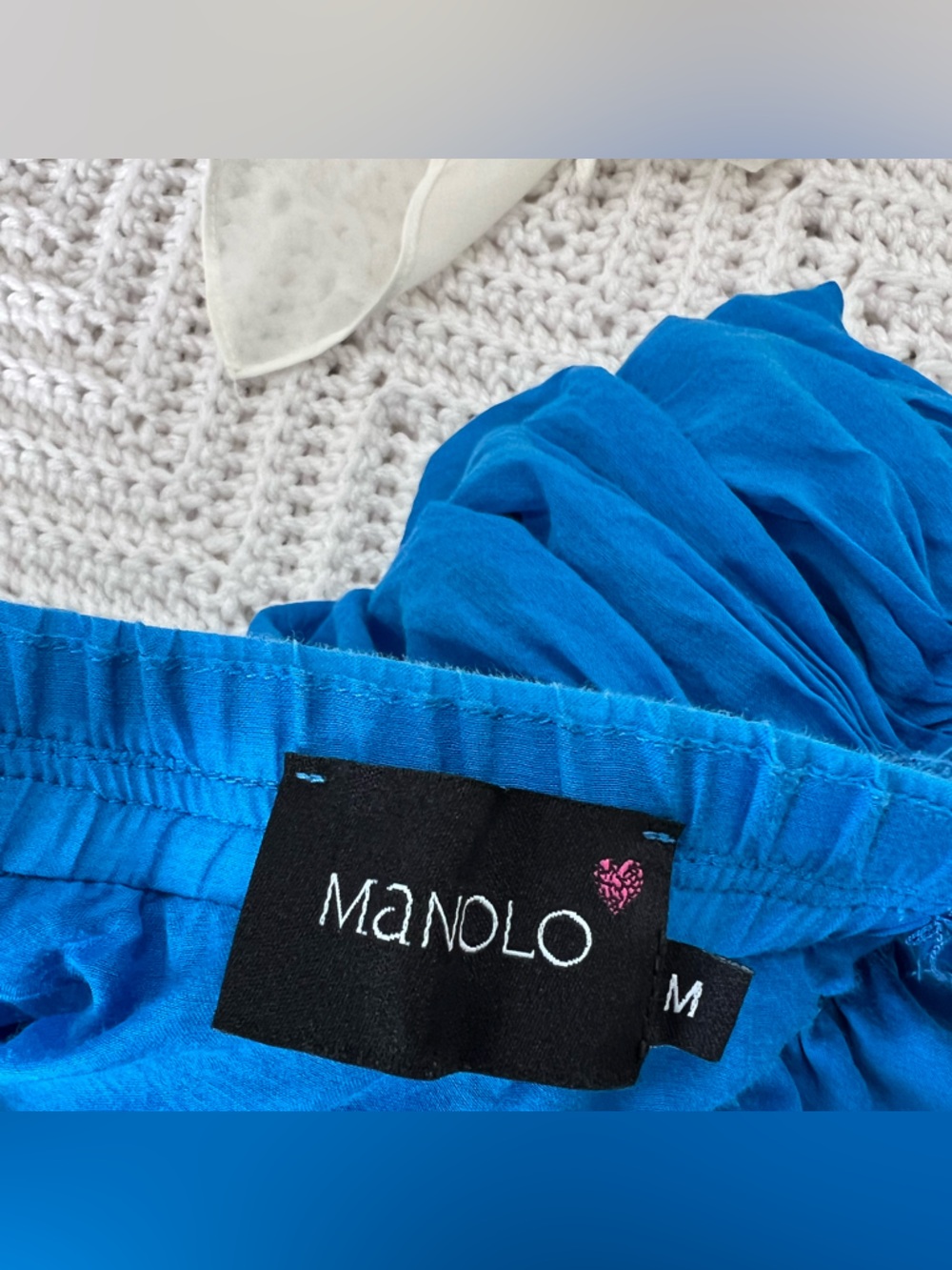Manolo Vibrant Blue Ruched Strap Dress - Picture 9 of 10